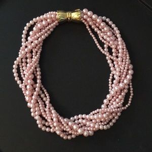 Pink pearl torsaud necklace